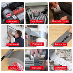 Super Strong Waterproof Duct Tape - Versatile Silvery Gray Adhesive for Walls, Plastics, Glass, Wood & Metal - Ideal for DIY Hom