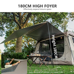 BISINNA One-touch Ridge Type Tent Titanium Glue 3-4 Persons Outdoor Automatic Camping Family Tent