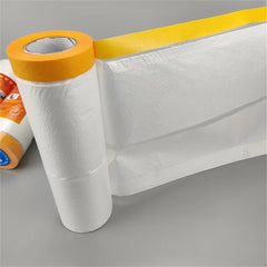 Pre Taped Masking Film Painters Plastic Sheeting Film Tape Car Paint Masking Film Automotive Painting Covering Furniture Tapes