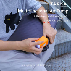 TARKA Tourist Air Pump Camping Inflating Pump Air Compressor 2 in 1 with Camplight  for Camp Matttress Swim Ring Inflatable Sofa
