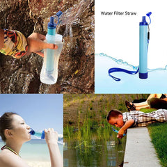 Outdoor Mini Water Filter Straw Camping Purification Portable Hiking Water Purifier for Survival or Emergency Supplies