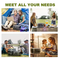 ALLPOWERS Portable Power Station R600, 299Wh LiFeP04 Battery with 2x 600W (1200W Surge) AC Outlets for Outdoor Camping RV Home