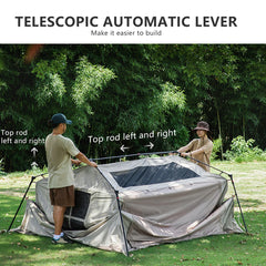 BISINNA One-touch Ridge Type Tent Titanium Glue 3-4 Persons Outdoor Automatic Camping Family Tent