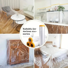 Pre Taped Masking Film Painters Plastic Sheeting Film Tape Car Paint Masking Film Automotive Painting Covering Furniture Tapes