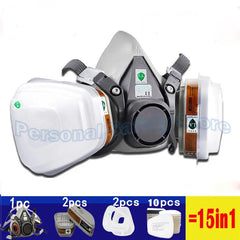 6200 Dust Gas Mask Anti-fog Safety Goggles Black Half Face Gas Respirator Epoxy Resin Painting Spray Polishing Work Safety